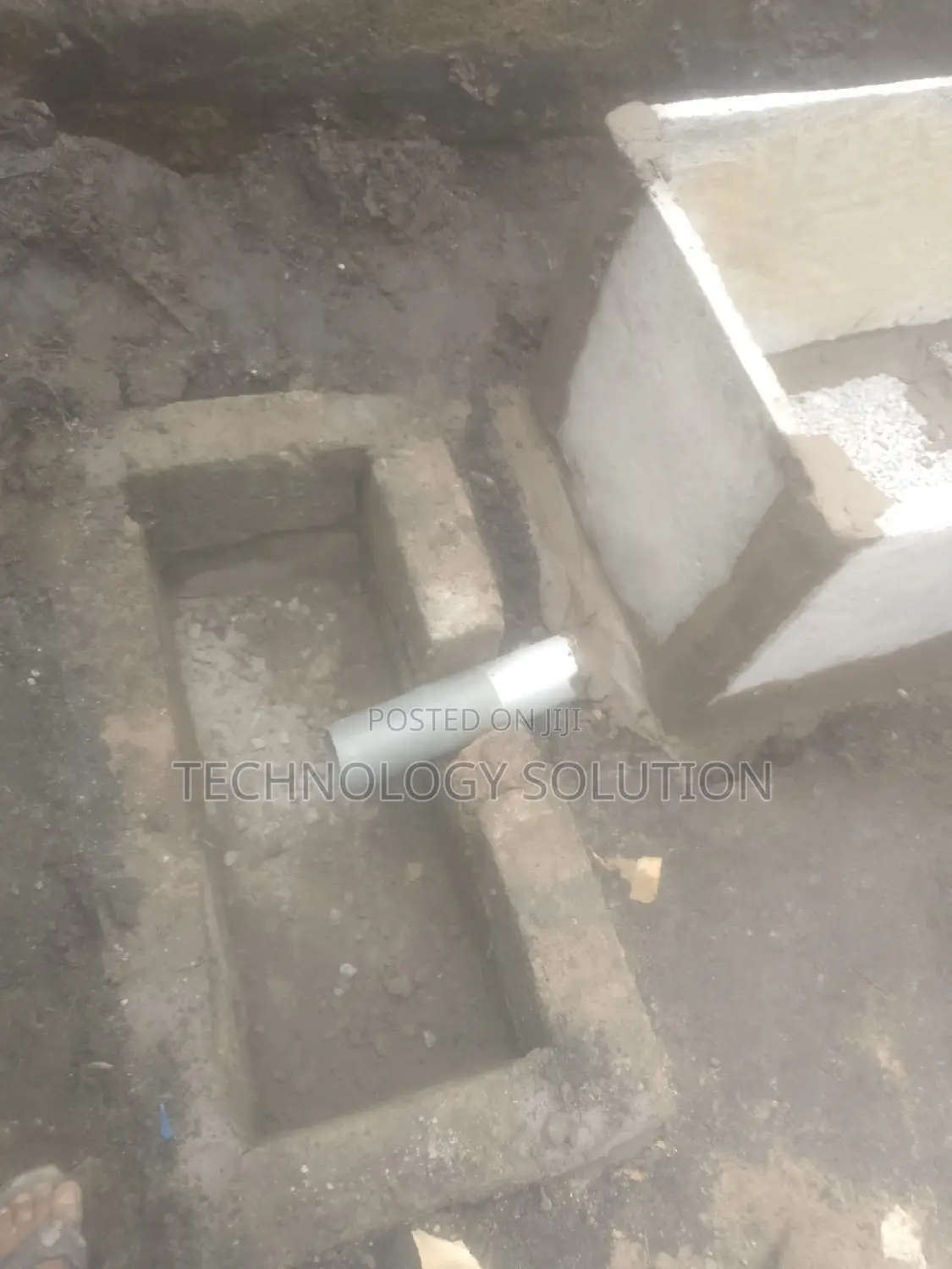 Inside Bathroom With Wc Toilet and Biodigester