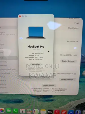 Laptop Apple MacBook Pro 2021 M1 16GB Apple M1 Pro SSD 512GB