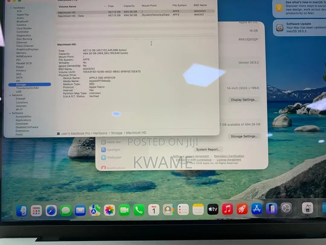 Laptop Apple MacBook Pro 2021 M1 16GB Apple M1 Pro SSD 512GB