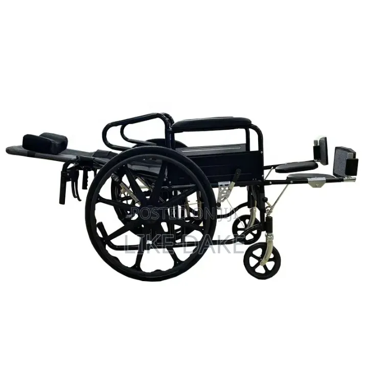 Premium Foldable Reclining Wheel Chair Adjustable With Commode