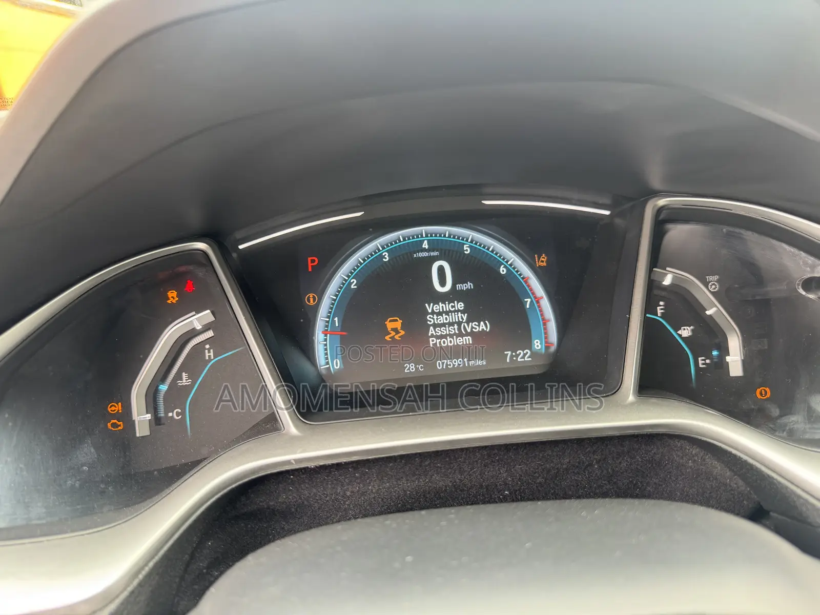 Honda Civic Touring 4dr Sedan (1.5L 4cyl) 2017 Black