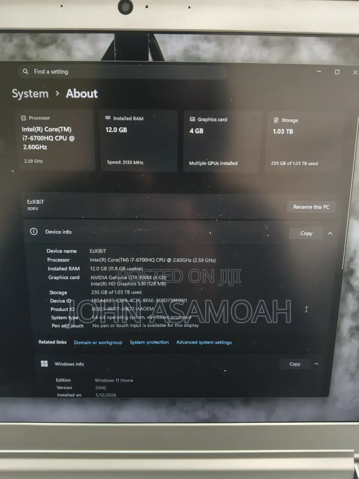 Laptop Lenovo IdeaPad 720S 12GB Intel Core i7 HDD+SSD 1T