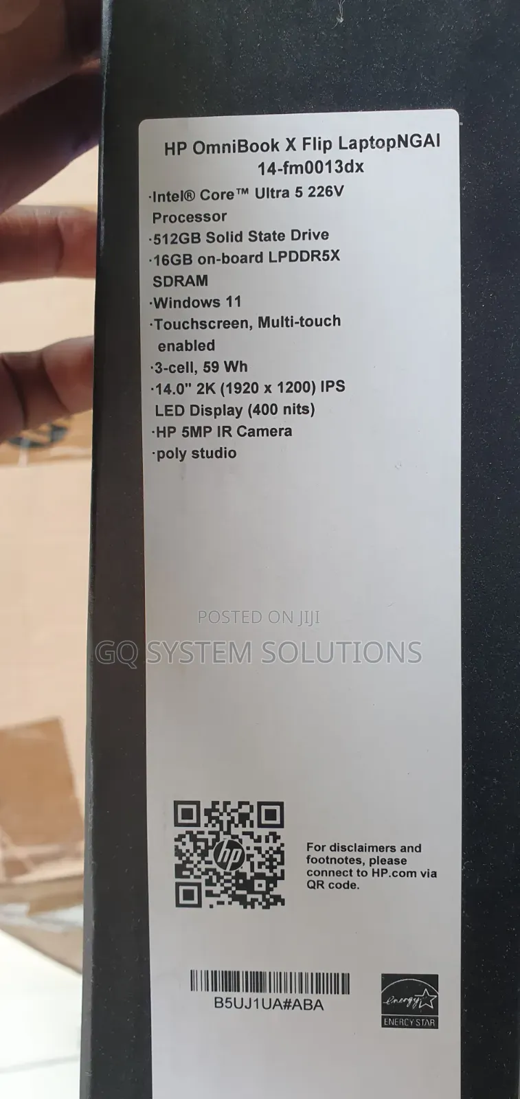 New Laptop HP OmniBook X Flip 14" 16GB Intel Core Ultra 5 SSD 512GB