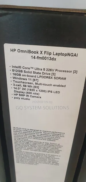 New Laptop HP OmniBook X Flip 14" 16GB Intel Core Ultra 5 SSD 512GB