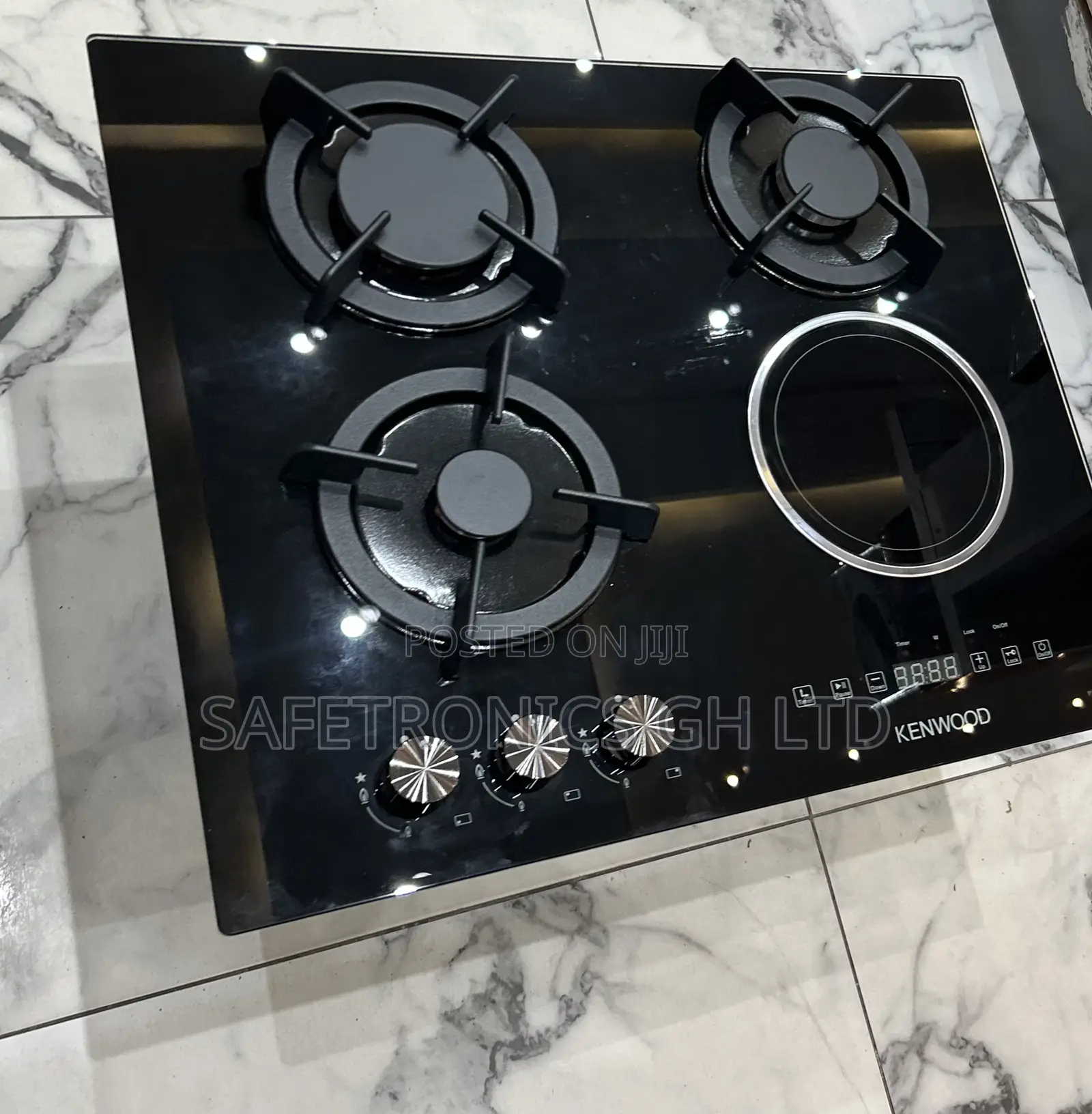 Exclusive Black Kenwood 60cm Built-in 3 Gas + 1 Electric Burner Hob