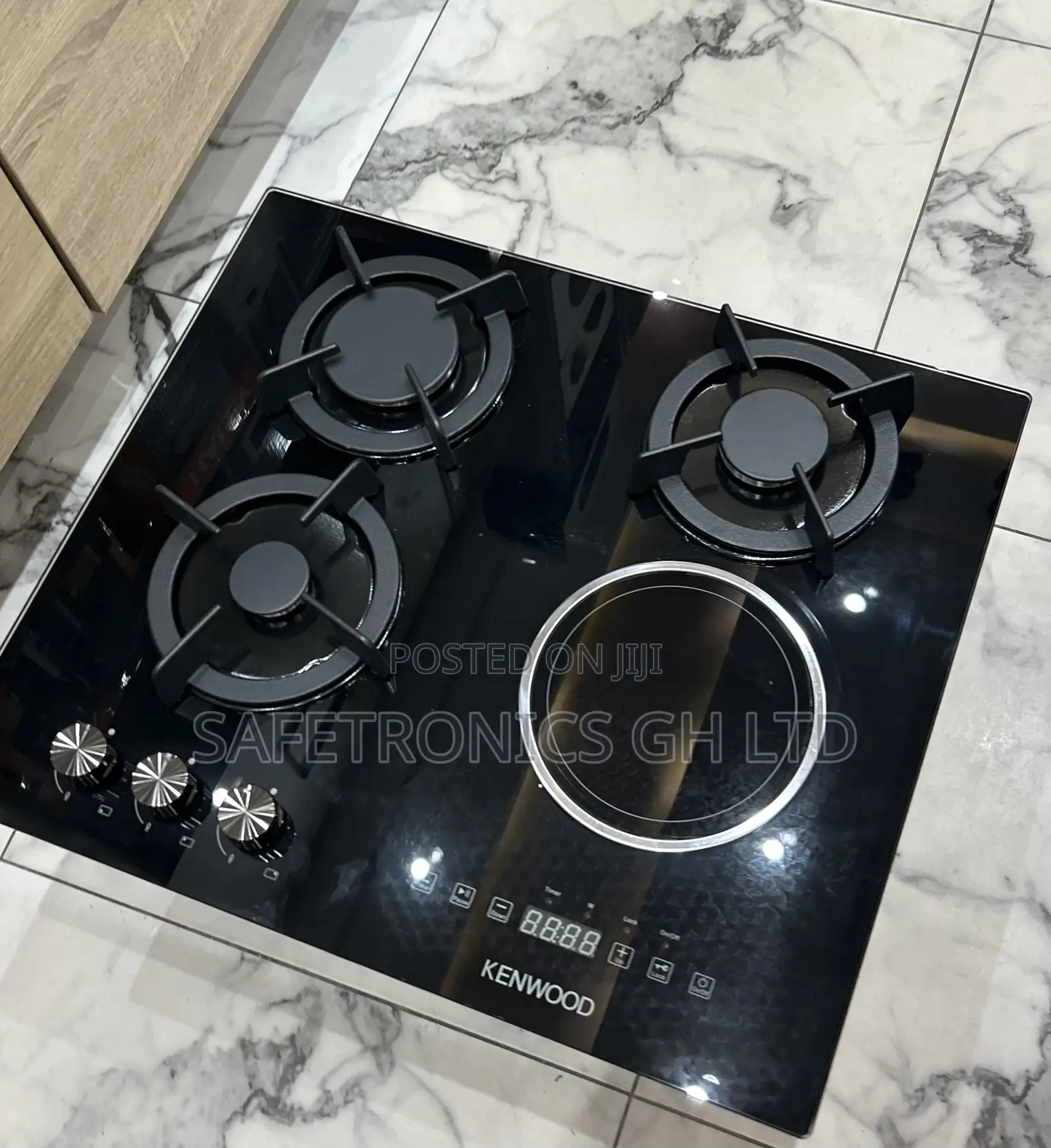 Exclusive Black Kenwood 60cm Built-in 3 Gas + 1 Electric Burner Hob