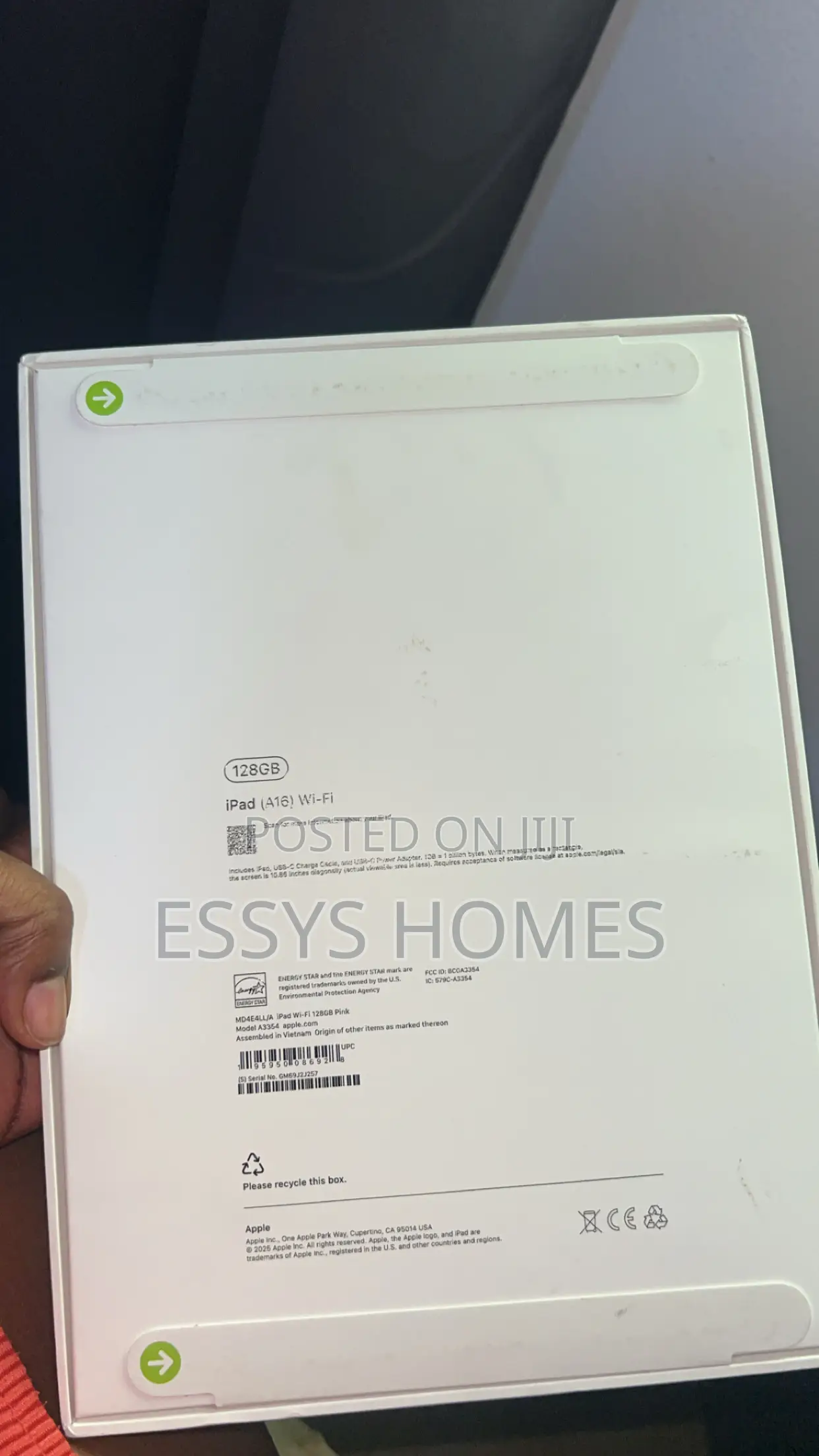 New Apple iPad (2025) 128 GB Pink