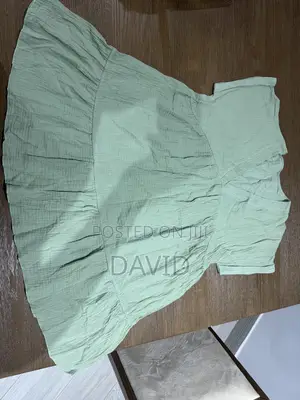 Sage Green Tiered Ruffle Short Sleeve v-Neck Mini Dress