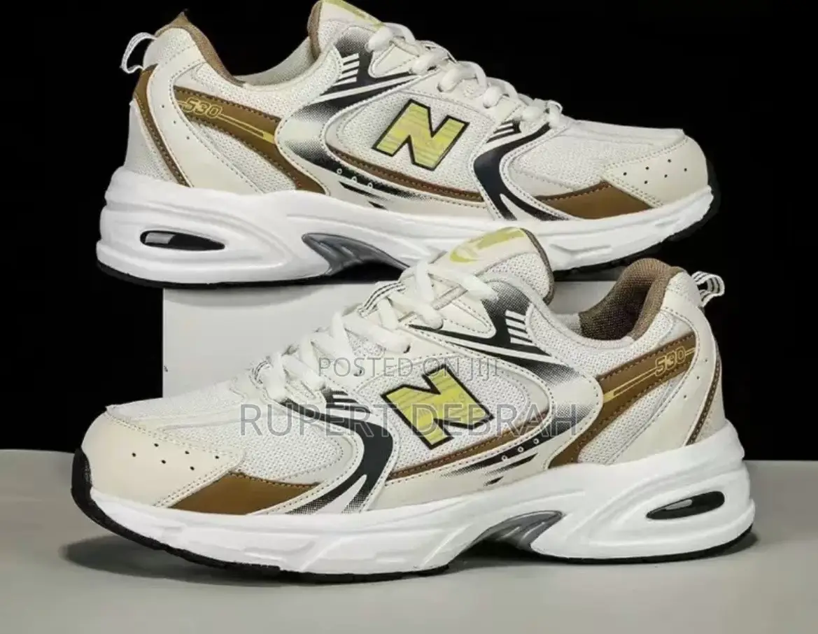 New Balance 530 Unisex Sneakers - White/Brown - Brand New