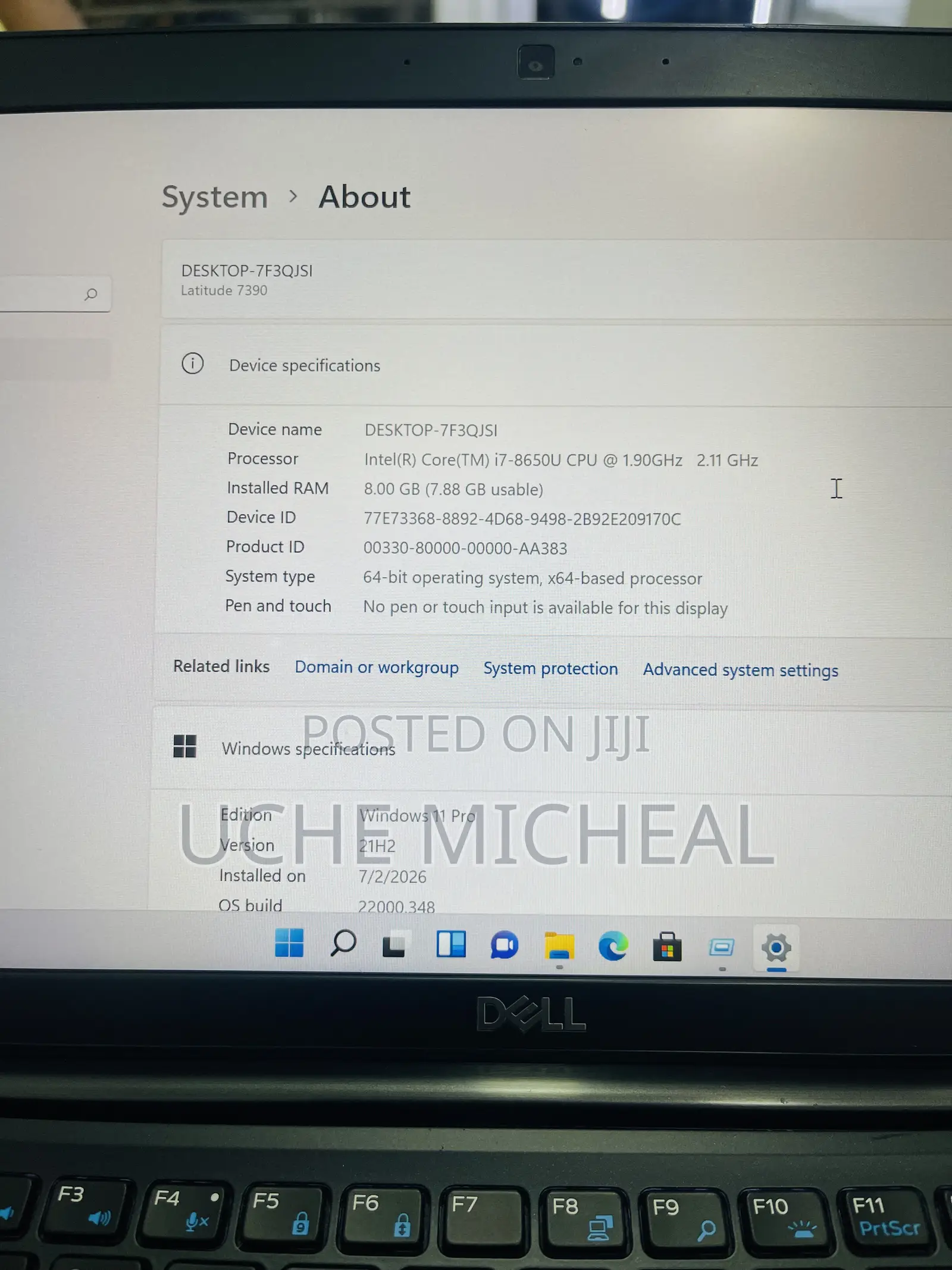 Laptop Dell Latitude 7390 8GB Intel Core i7 SSD 256GB