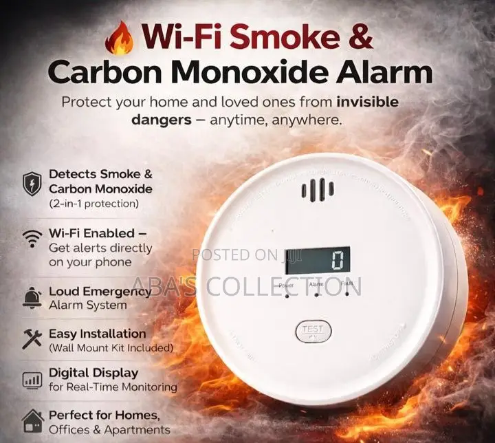 Smoke & Carbon Monoxide Detector Photoelectric Fire Alarm (Wifi)