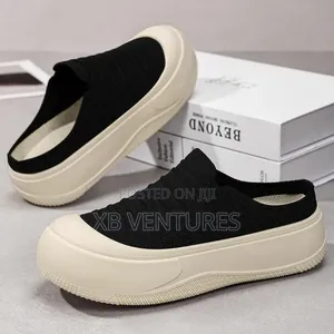 Platform Canvas Mules - Height Boost Soft Sole Casual Slip-Ons