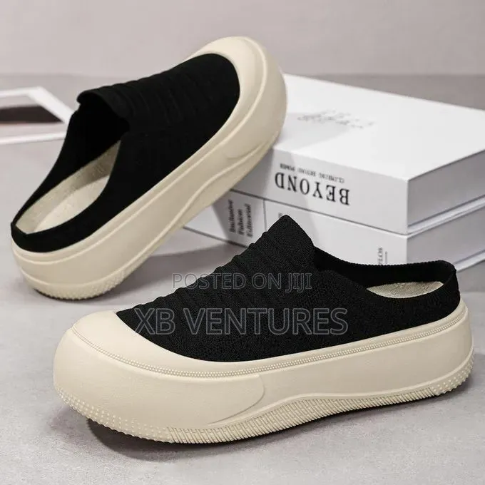 Platform Canvas Mules - Height Boost Soft Sole Casual Slip-Ons