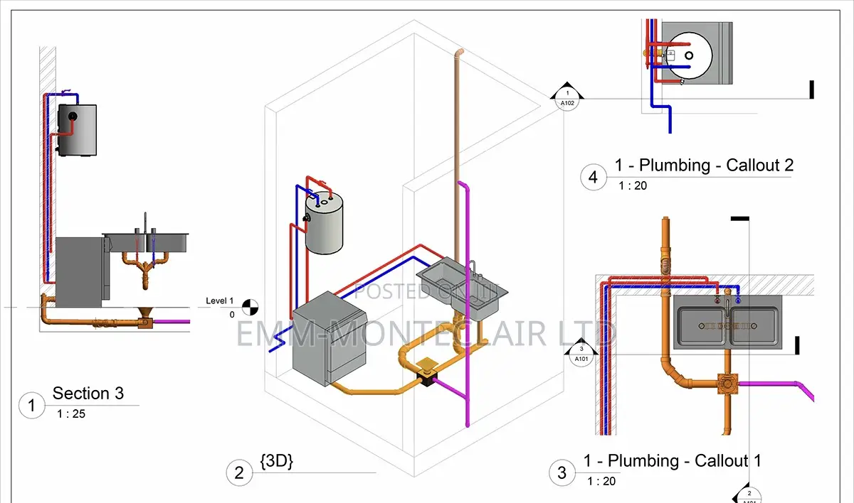 Mechanical Electrical Plumbing/Piping (Mep) Engineering Drawings