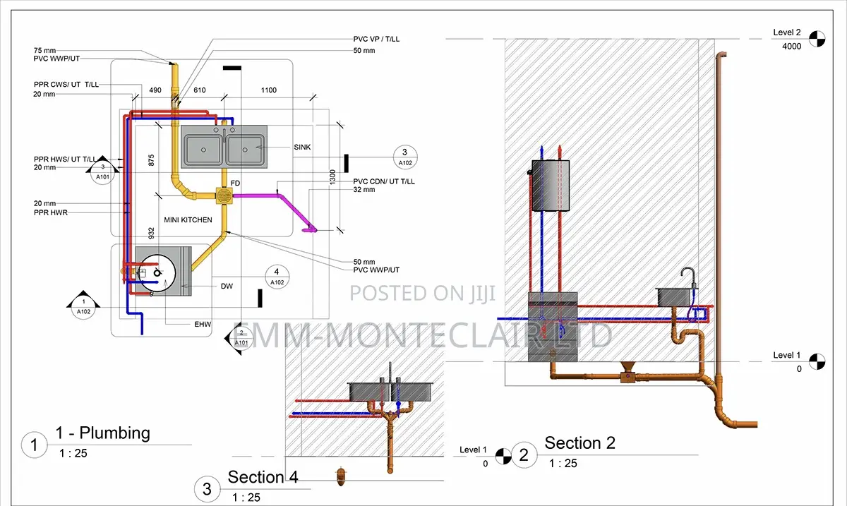 Mechanical Electrical Plumbing/Piping (Mep) Engineering Drawings