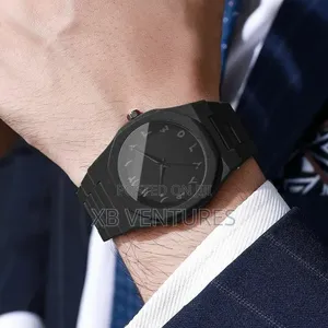 Plastic Strap Waterproof Men Watch Arabic Black