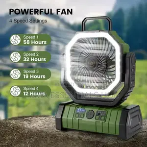 Oscillating Rechargeable Fan 20,000 Mah Battery