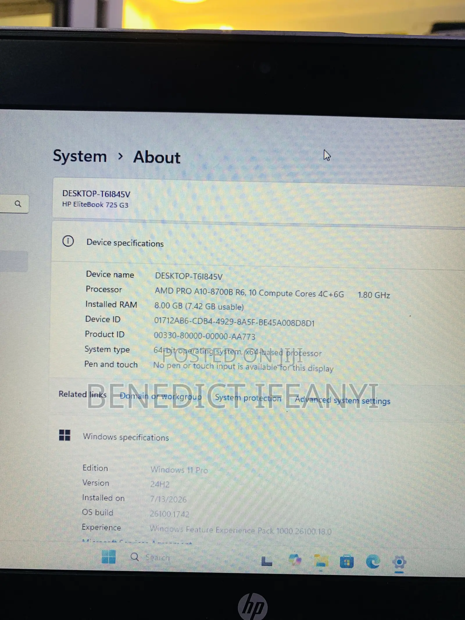 Laptop HP EliteBook 725 G2 8GB AMD A10 SSD 256GB