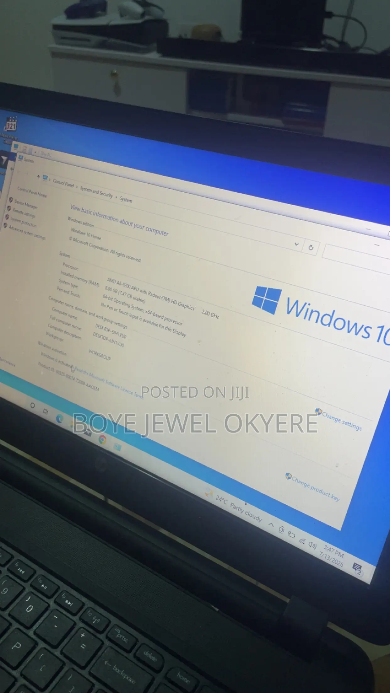 Laptop HP 15 8GB AMD HDD 500GB