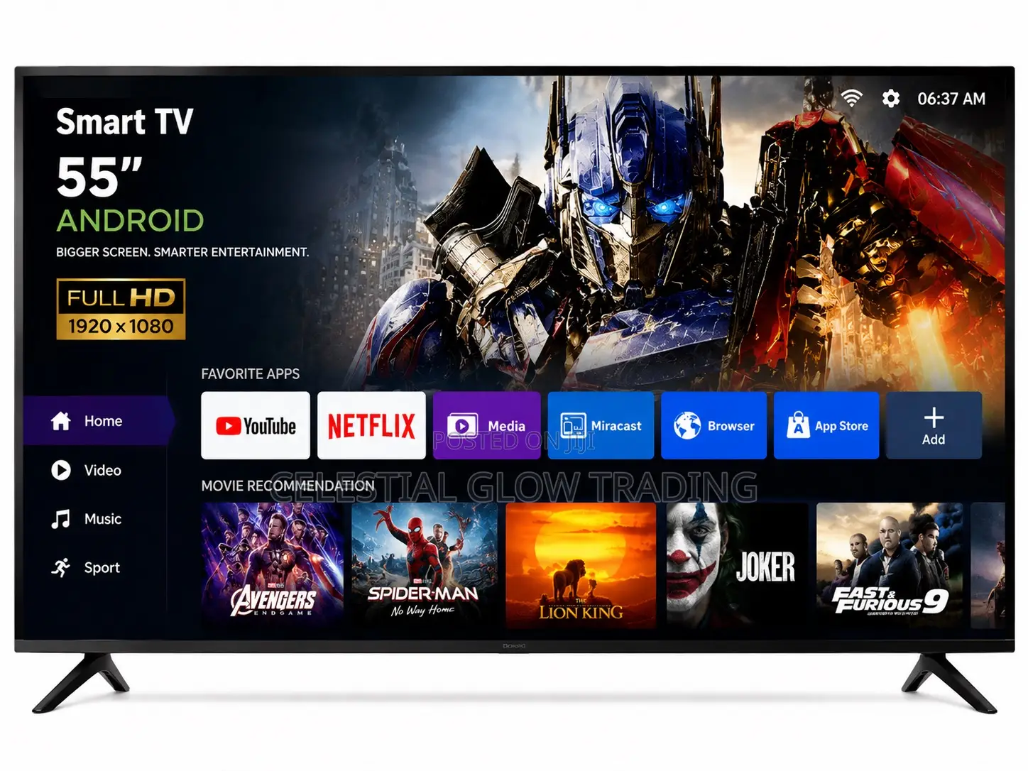 55-Inch Android Smart Tv – Full Hd Led Television With Netflix,Wifi