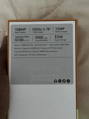 New Tecno Spark 30 Pro 256 GB Black