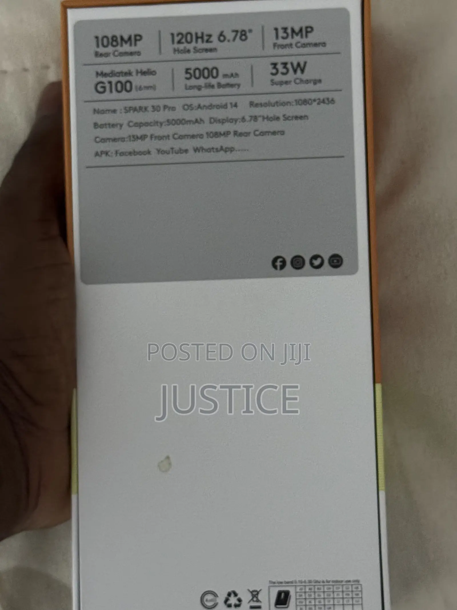 New Tecno Spark 30 Pro 256 GB Black