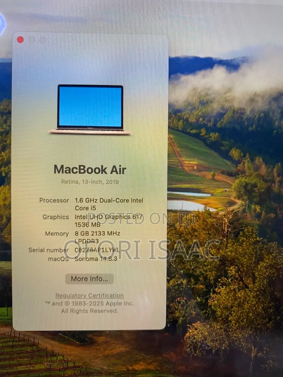 New Laptop Apple MacBook Air 2019 8GB Intel Core i5 SSD 512GB