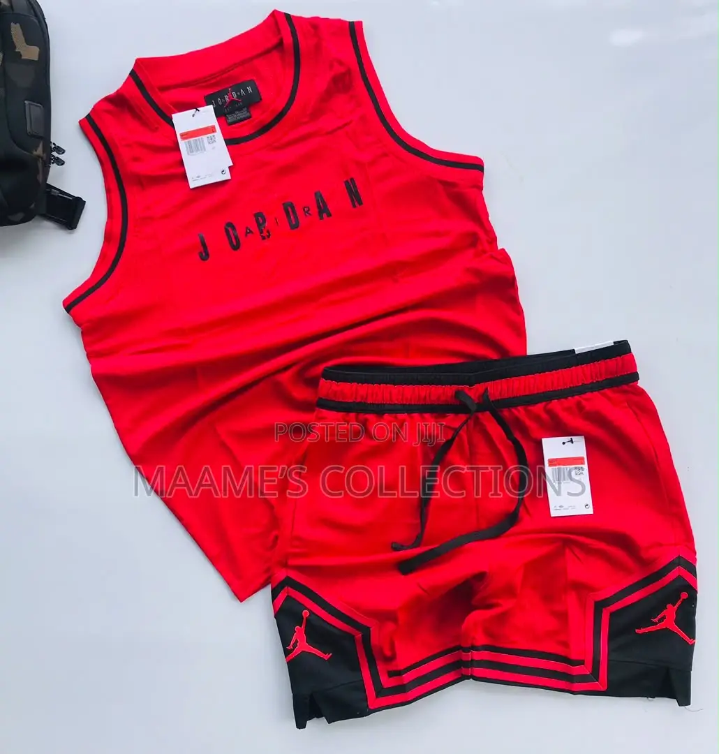 Jordan Sleeveless, Mesh Basketball Jersey / Tank Top and Shorts Set.