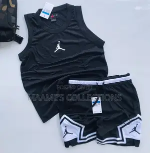 Jordan Sleeveless, Mesh Basketball Jersey / Tank Top and Shorts Set.