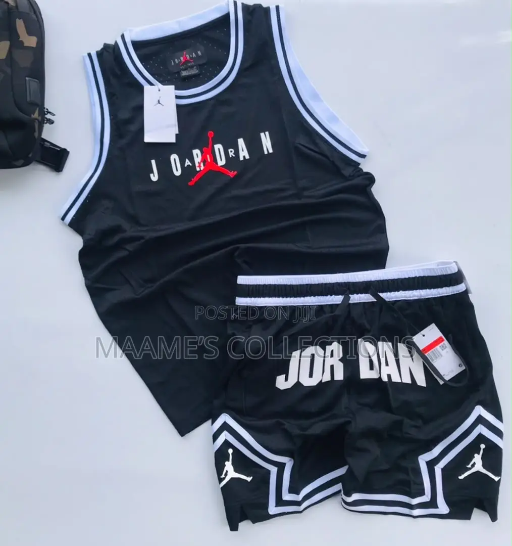 Jordan Sleeveless, Mesh Basketball Jersey / Tank Top and Shorts Set.