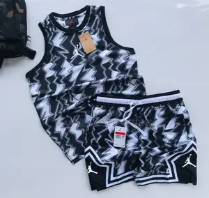 Jordan Sleeveless, Mesh Basketball Jersey / Tank Top and Shorts Set.