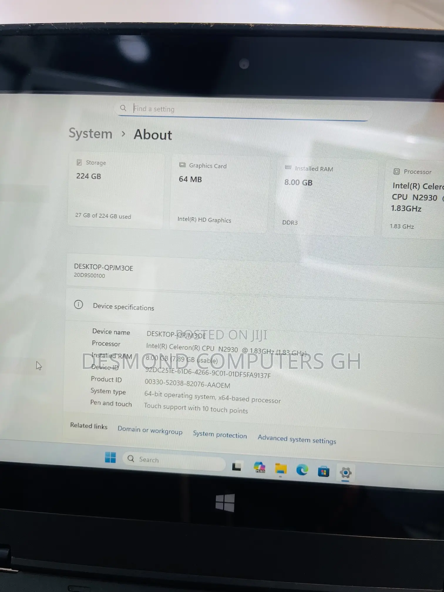 Laptop Lenovo Yoga 11e 8GB Intel Celeron SSD 256GB