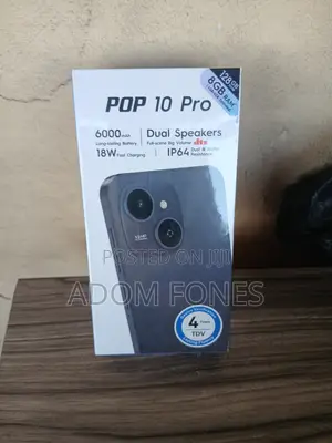 New Tecno Pop 10 Pro 128 GB Black