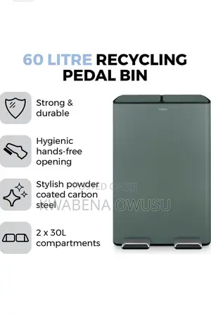 Tower 60litre Recycling Pedal Bin