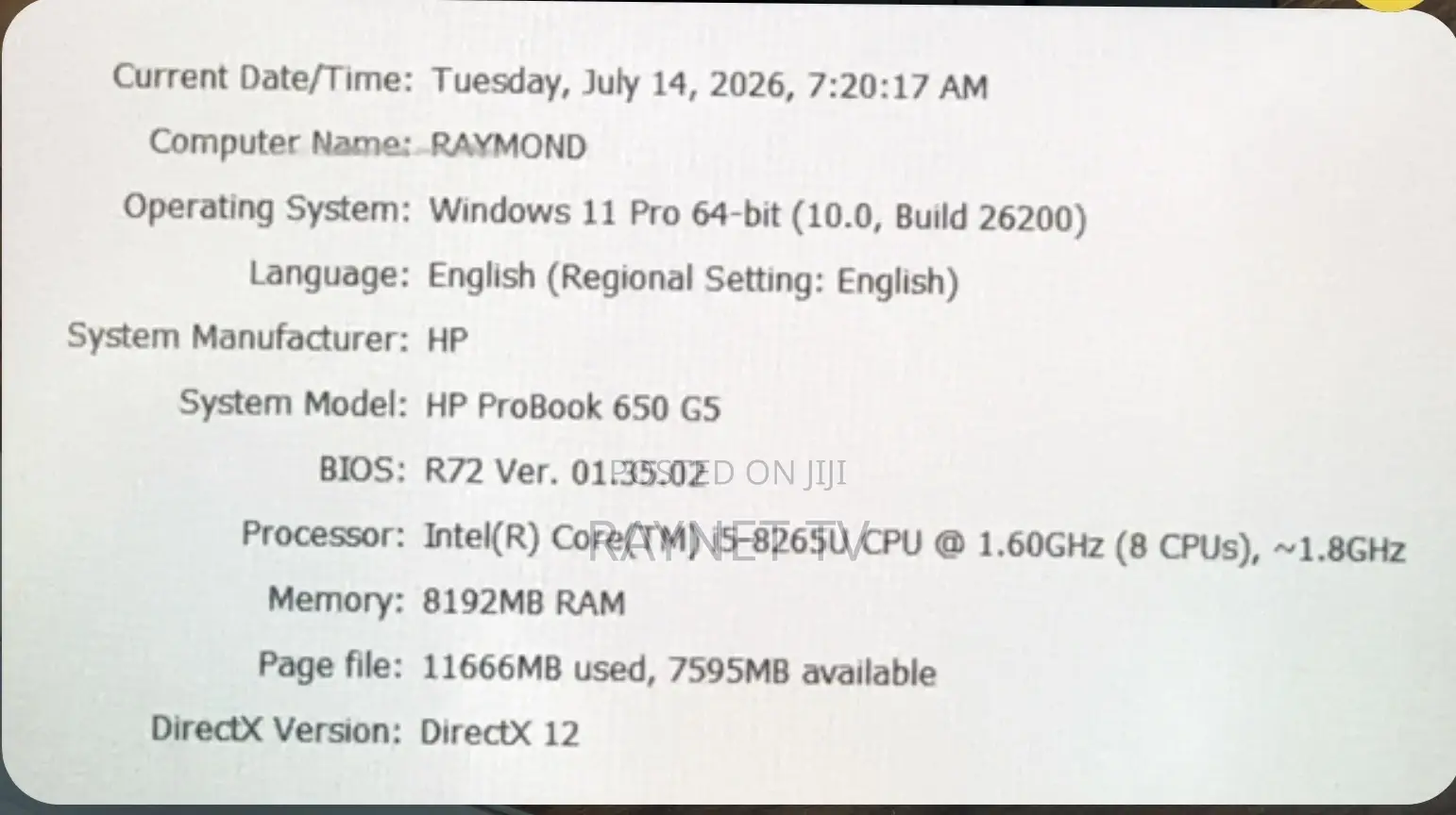 Laptop HP ProBook 650 G5 8GB Intel Core i5 SSD 256GB