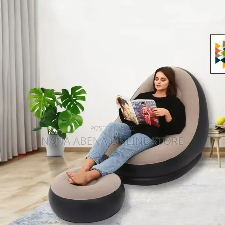 Inflatable Air Sofa Chair With Foot Rest