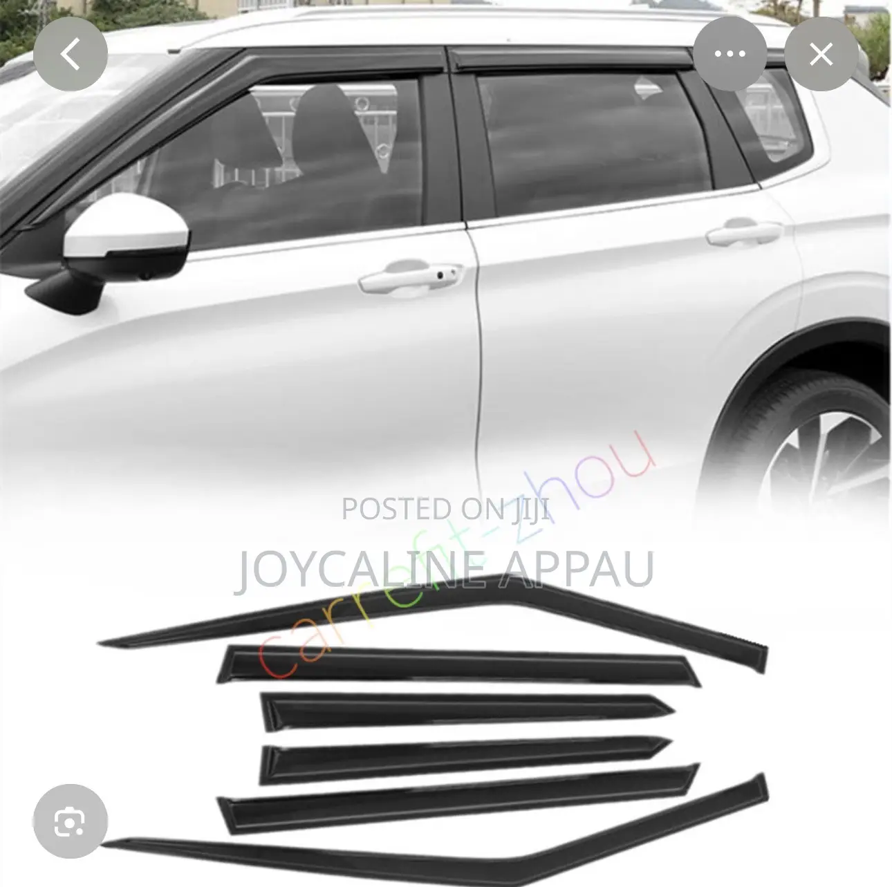 Mitsubishi Outlander 2013 to 2026 6pcs Door Window Shade Visor/Guard