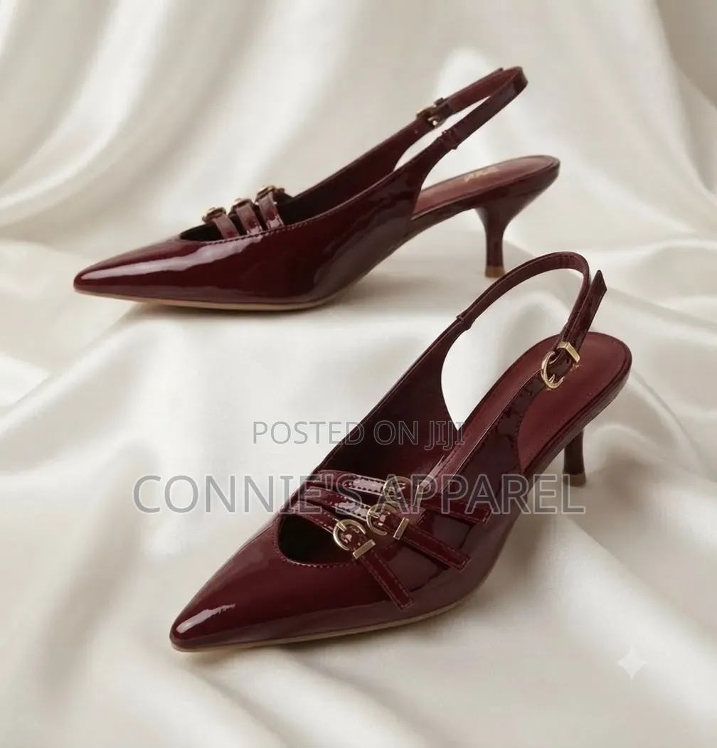 Kitten Slingback Heeled Sandals
