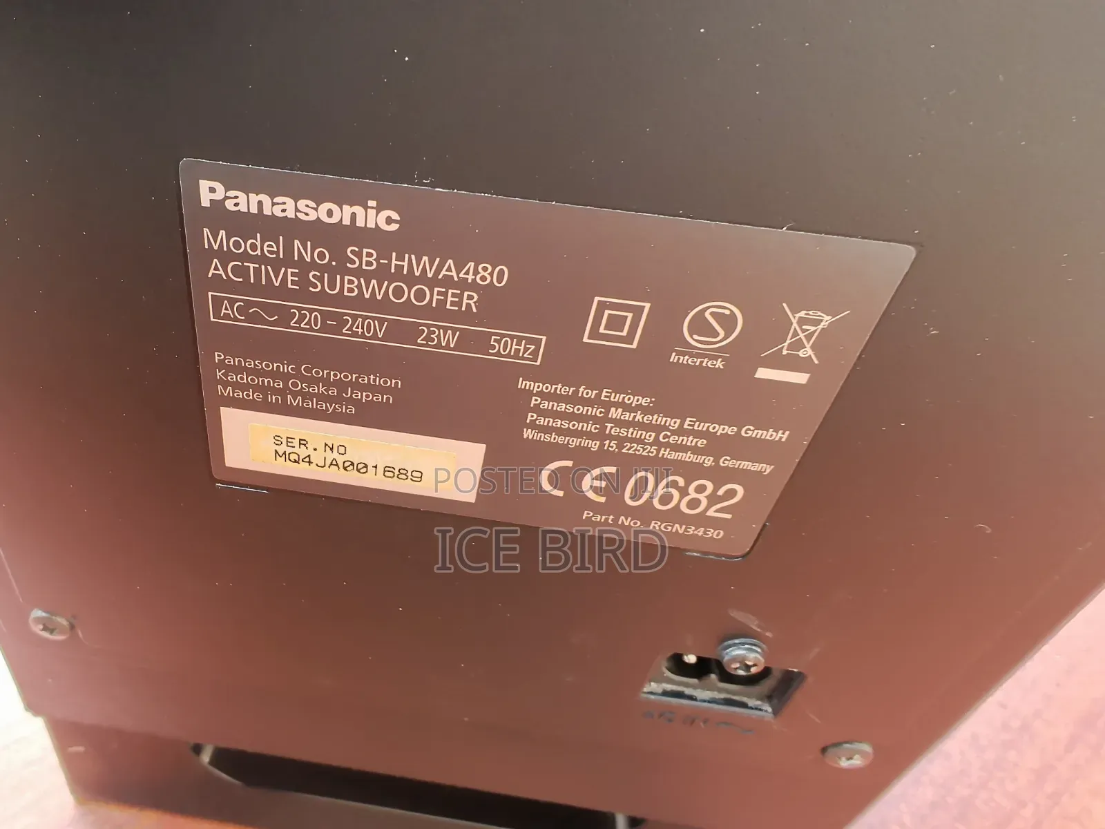 Panasonic Soundbar Su-Htb480