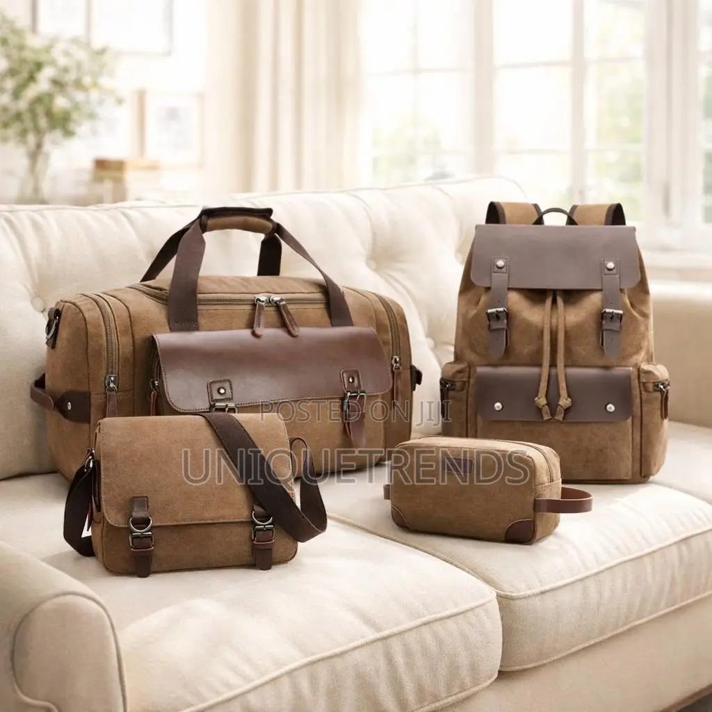 High Quality Canvas Travel Bag Set ( 4-Piece Combo )