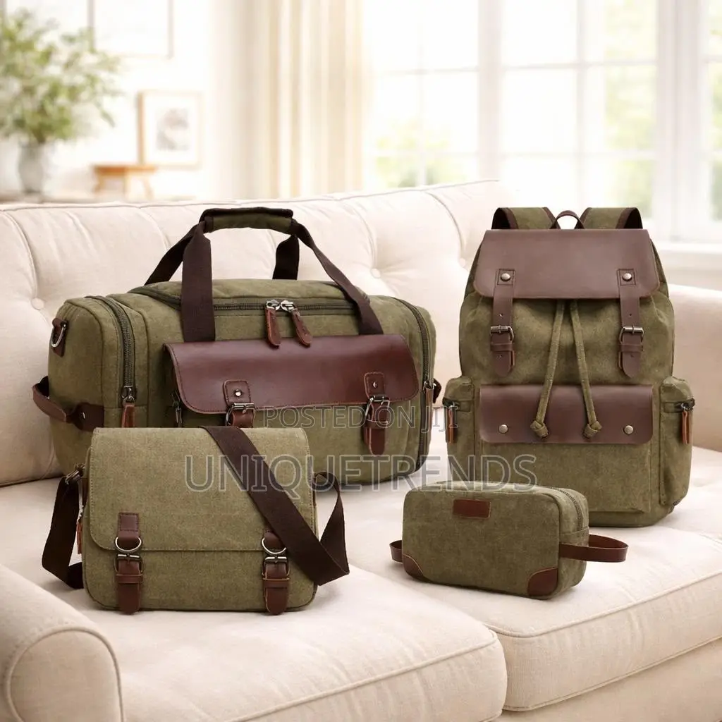 High Quality Canvas Travel Bag Set ( 4-Piece Combo )