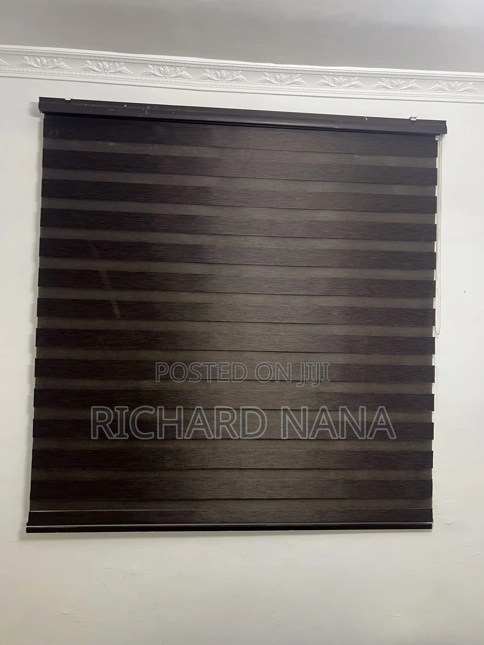 Two, Zebra Window Blind Day Night – Dark Brown, Excellent Condition