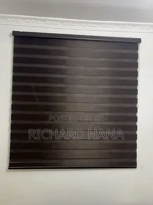 Two, Zebra Window Blind Day Night – Dark Brown, Excellent Condition