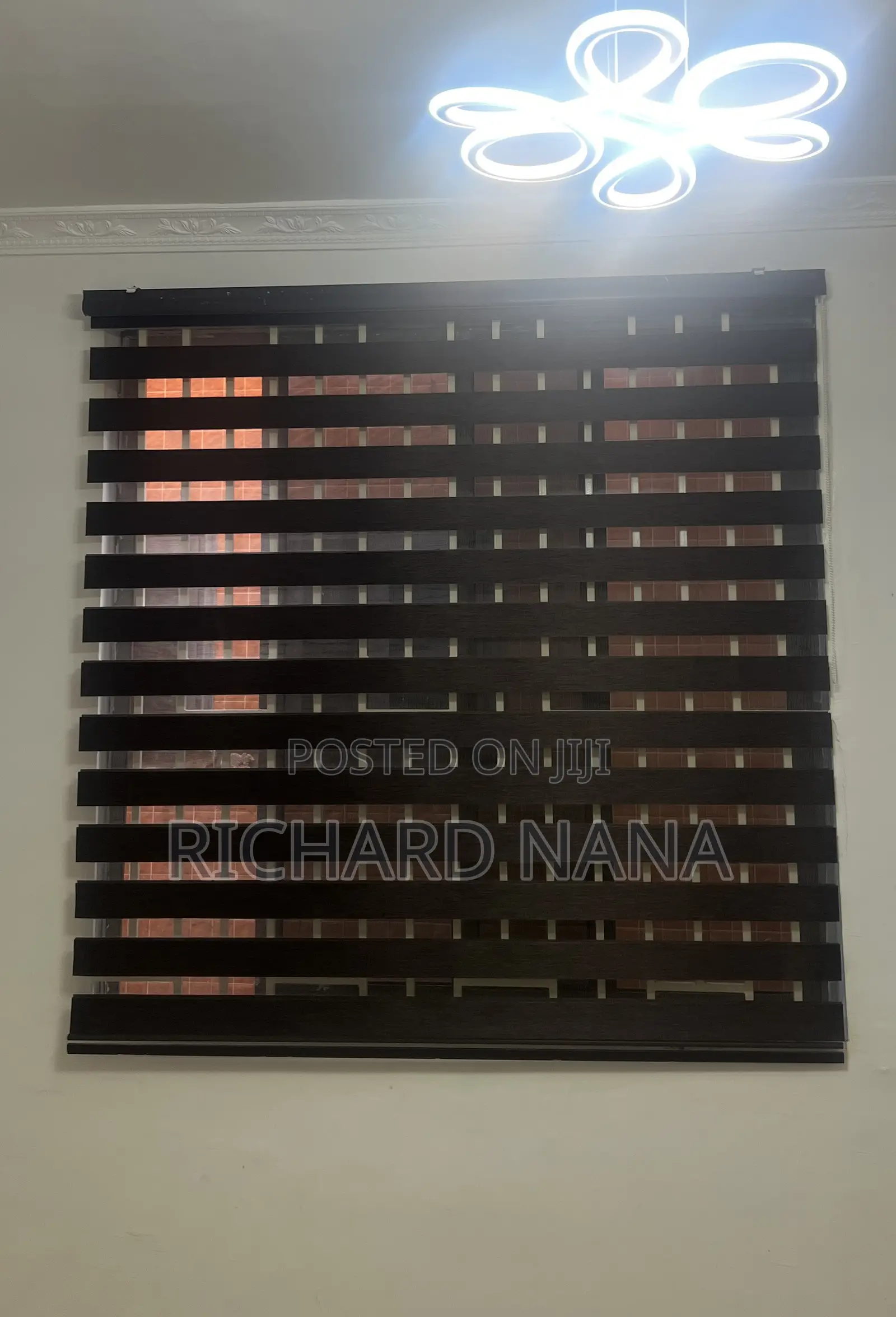 Two, Zebra Window Blind Day Night – Dark Brown, Excellent Condition