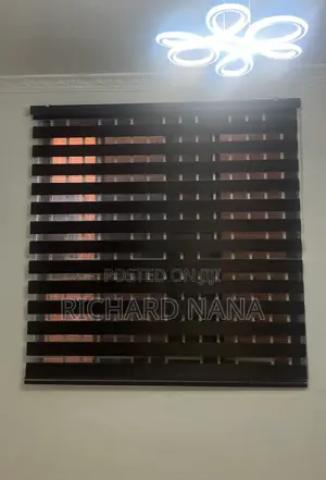 Two, Zebra Window Blind Day Night – Dark Brown, Excellent Condition