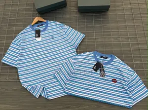 Chrome Hearts Casual Stripped Crew Neck Tees Available (Location:Adum)