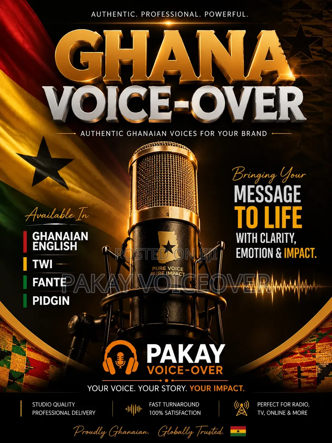 Pakay Ghanaian Twi / Fante Voice-over Artist