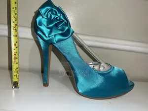 Women’S Shoe Heels Green Floral Side – Diff Types/Sizes- See All Pics