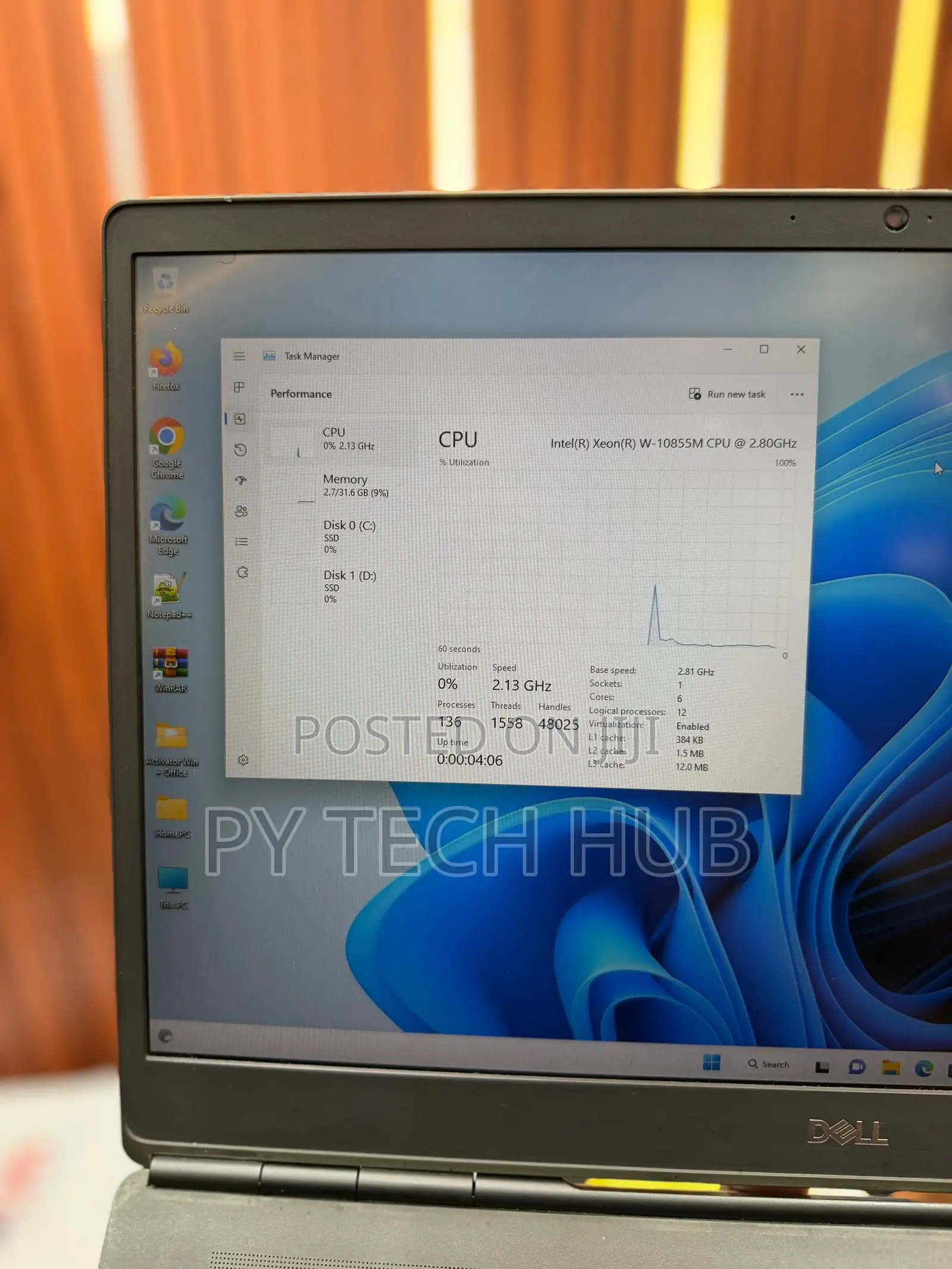 Laptop Dell Precision 7750 32GB Intel Xeon SSD 1T
