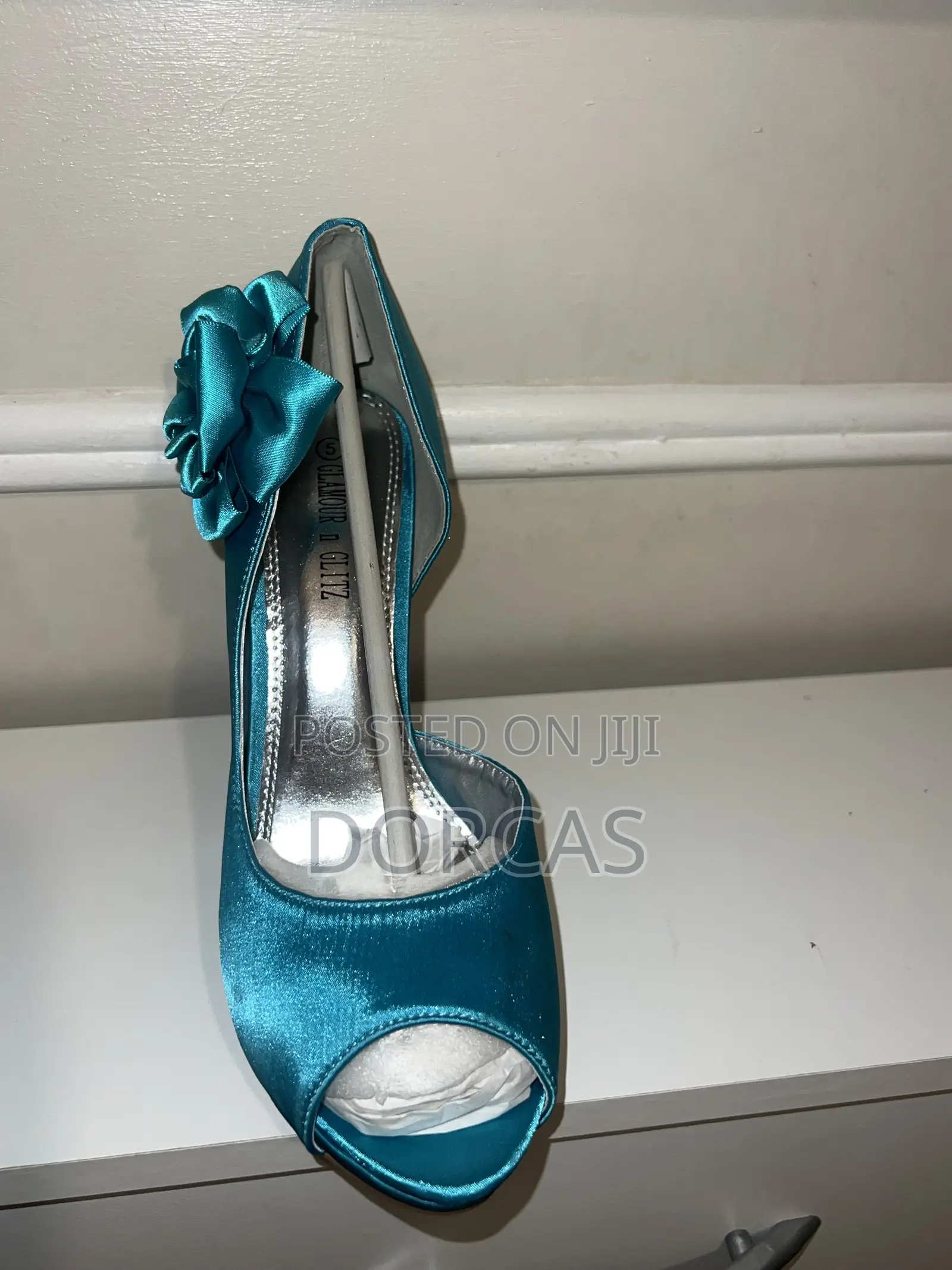 Women’S Shoe Heels Green Floral Side – Diff Types/Sizes- See All Pics